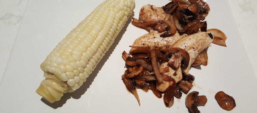 Balsamic Chicken Tenders with Mushrooms and Onions