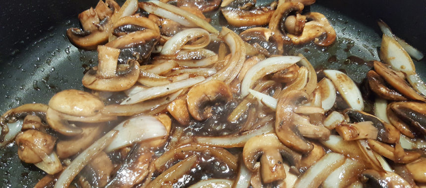 Balsamic Chicken Tenders with Mushrooms and Onions